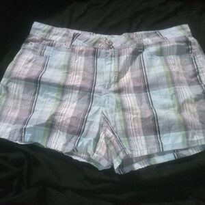 Old Navy Plaid Women's Shorts - Blue and Green